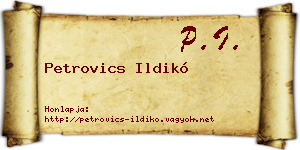 Petrovics Ildikó névjegykártya